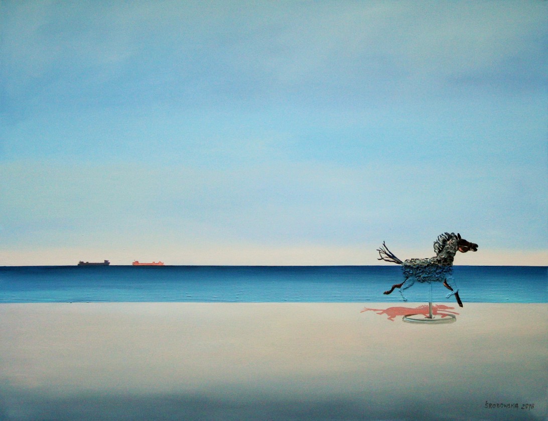 The horse, not the giraffe, does not burn just breathes